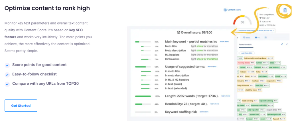 Content optimization with NLP